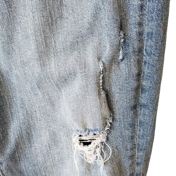 7 For All Mankind 7FAM Josefina Jeans 30 Boyfriend Distressed Medium Wash Blue - Picture 4 of 13